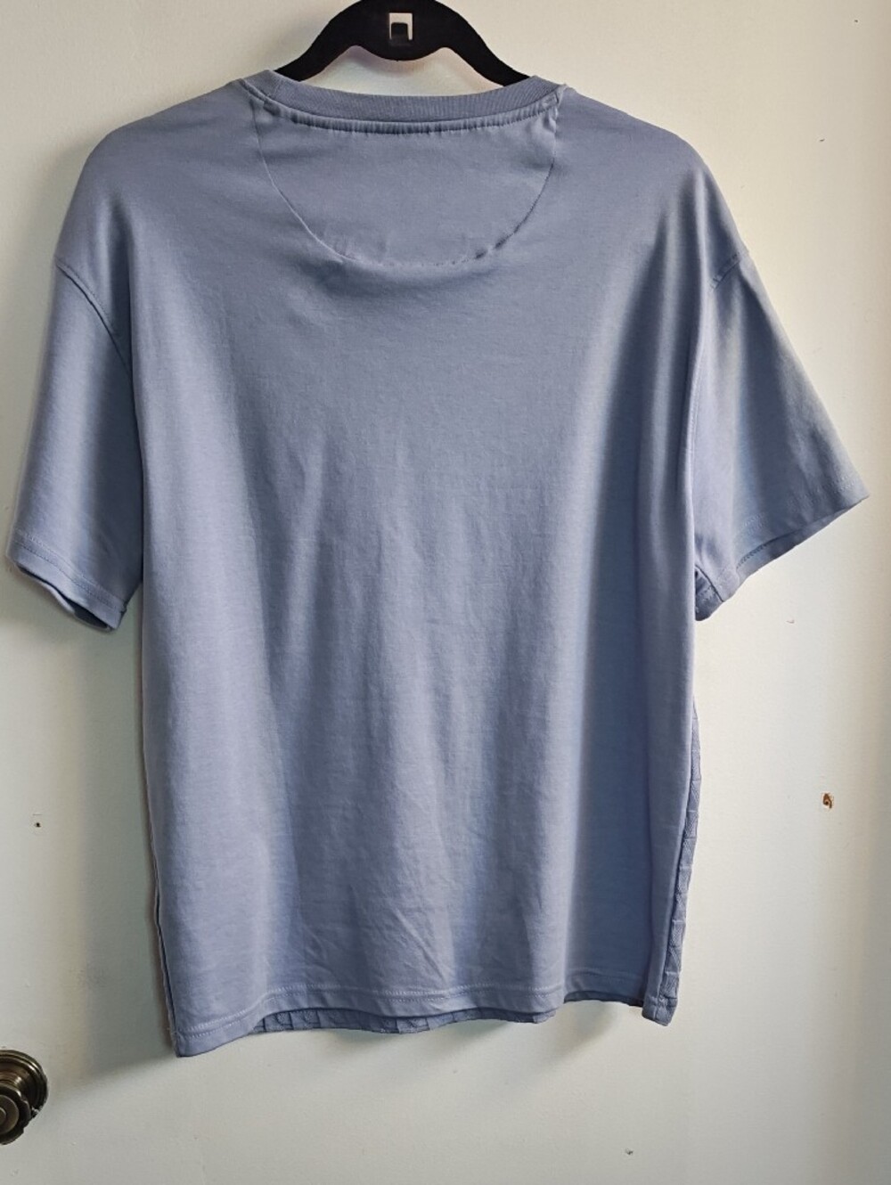 Cactus Man Men's Light Blue Textured Crew Neck Tee - Picture 5 of 5